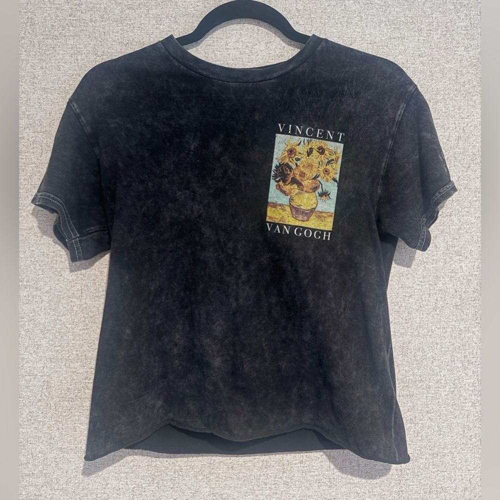 Isaac Morris IML Vincent Van Gogh gray tshirt cut off size S